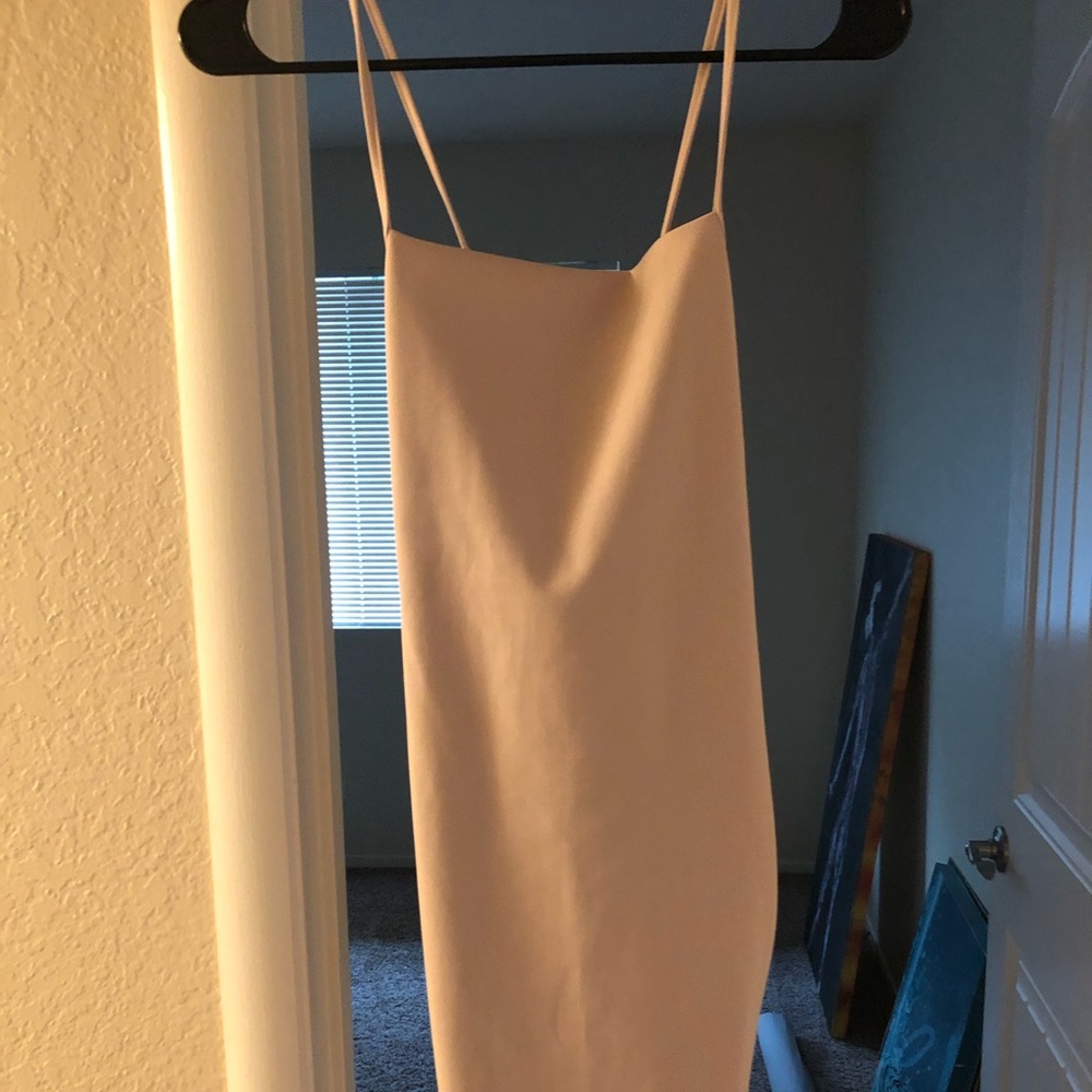 Blush colored elegant dress